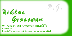 miklos grossman business card
